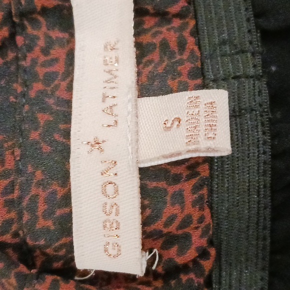 Gibson Latimer Burgundy Off Shoulder Jumpsuit Puff Butterfly Party Holiday Glam - Picture 13 of 16